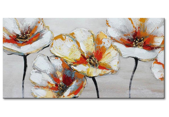 01 Flowers in white & orange