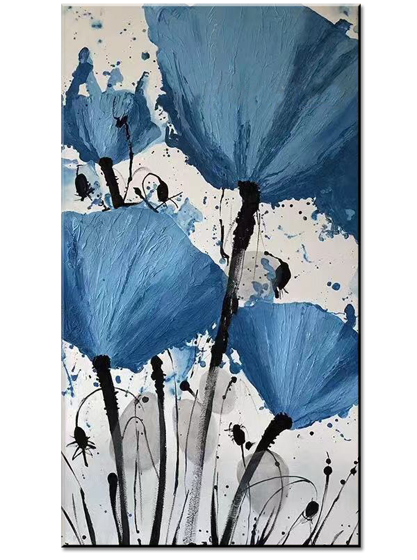 Withered Poppies in Blue