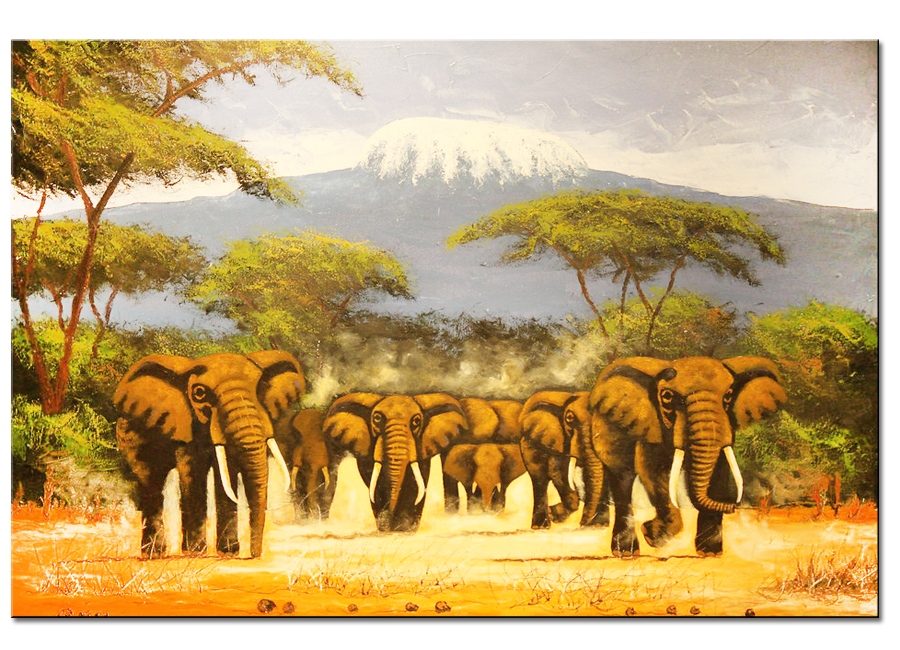 Table Mountain and Elephants