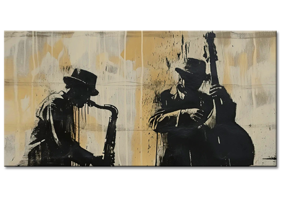 Jamming Trombonist and Guitarist