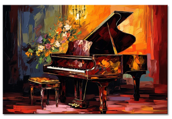 Floral print Piano