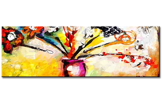 Colorful flowers in a vase