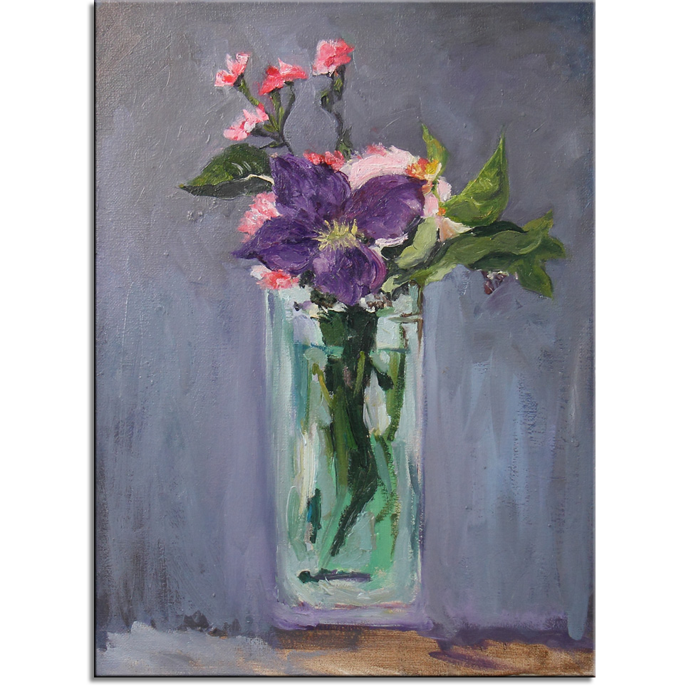 Carnations and Clematis