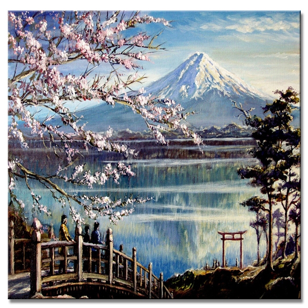 Rijp heden lip Mount Fuji handgeschilderd schilderij
