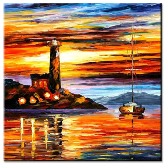 Sailboat and Lighthouse