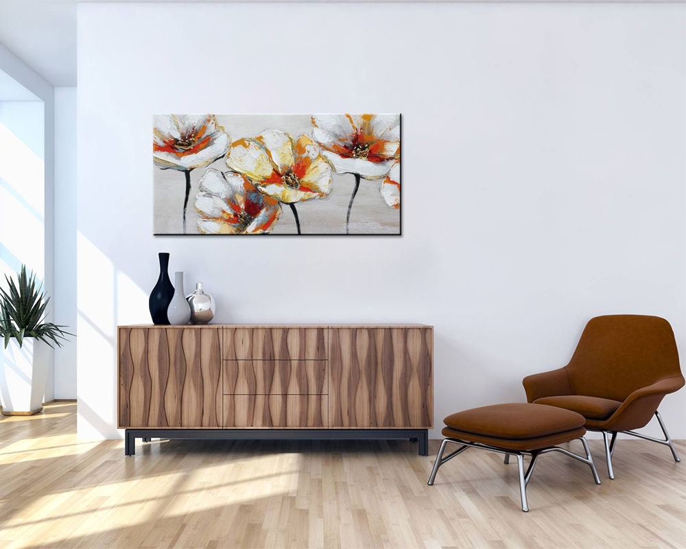 01 Flowers in white & orange