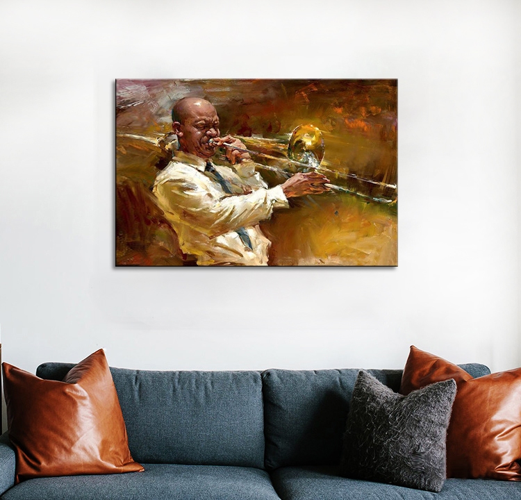 Musician with Trombone