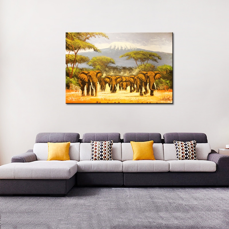 Table Mountain and Elephants