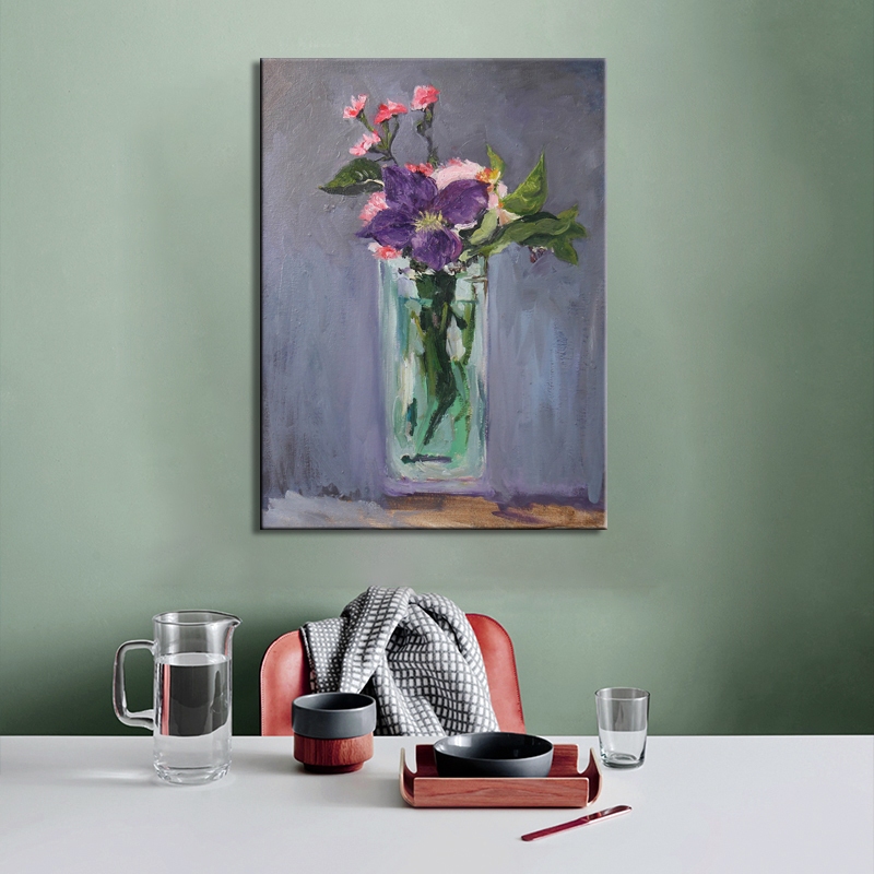 Carnations and Clematis