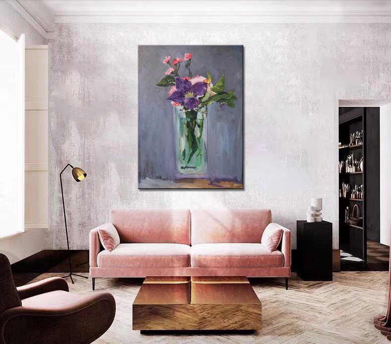 Carnations and Clematis