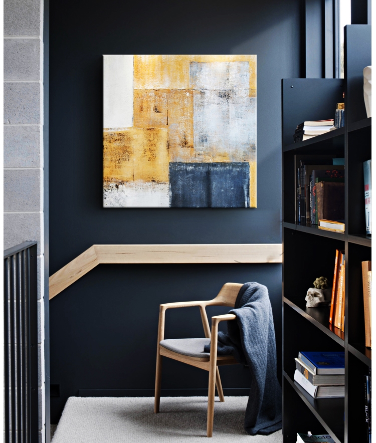 01 Chequer in yellow, blue and white