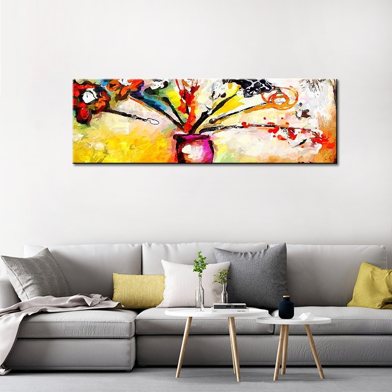 Colorful flowers in a vase