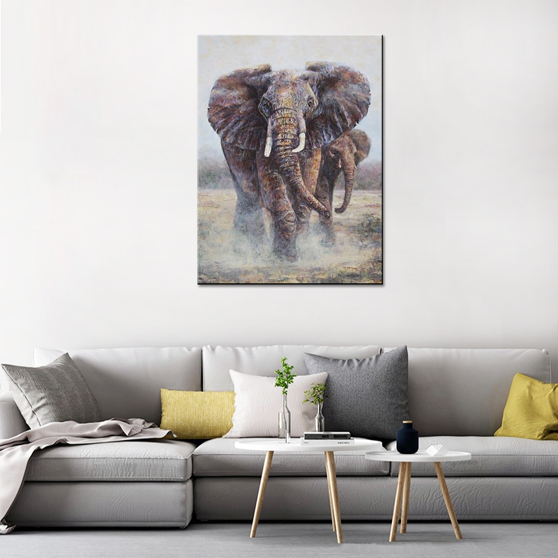 Elephants on the run