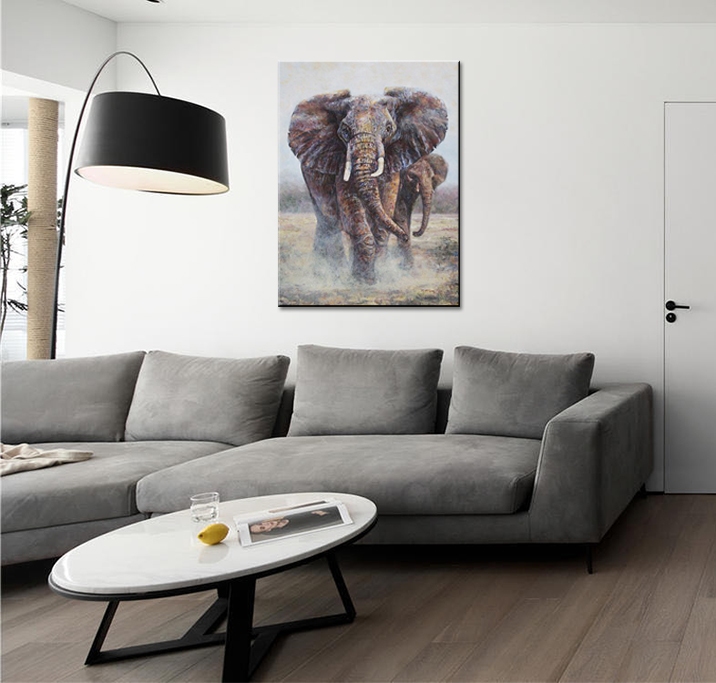 Elephants on the run