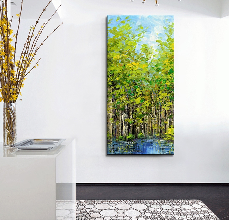 Puddle in a green forest 08