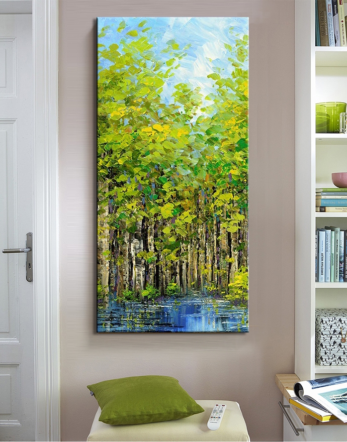 Puddle in a green forest 08
