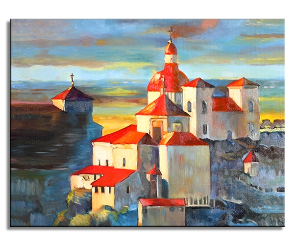 Village on a hill