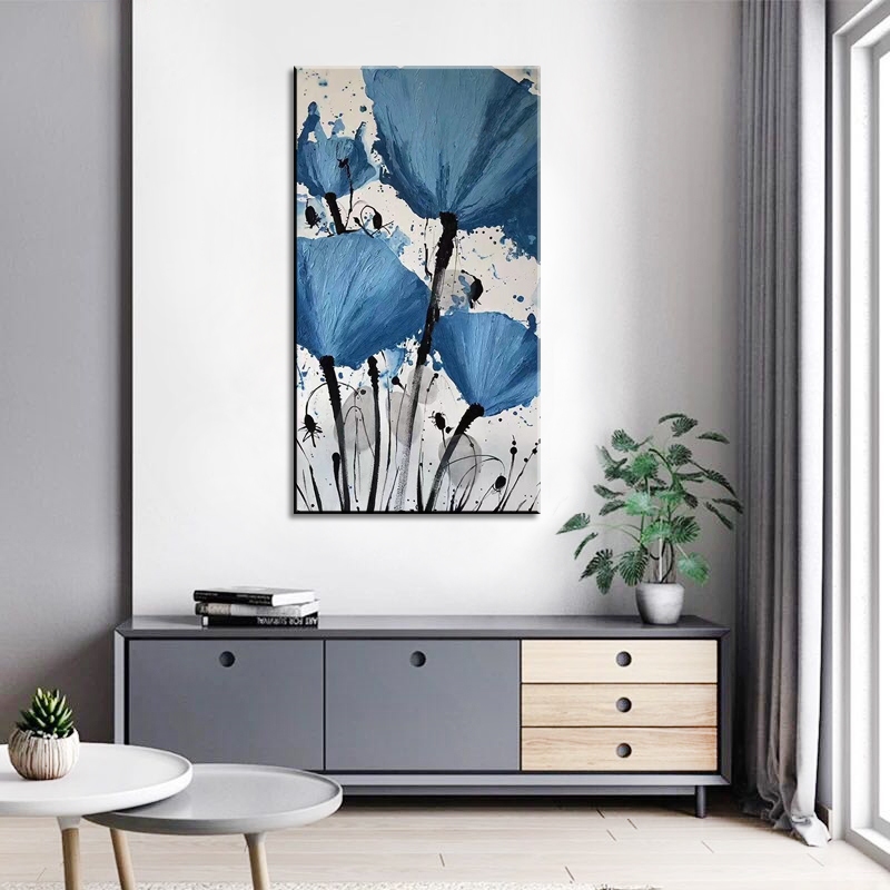 Withered Poppies in Blue