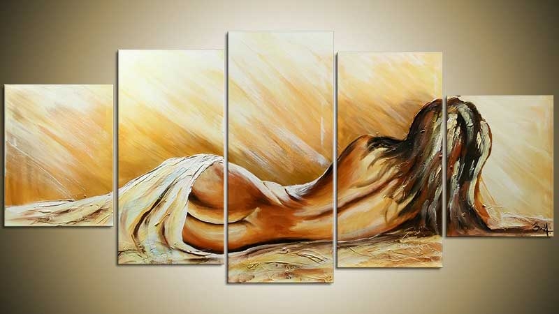 Woman lying on her side