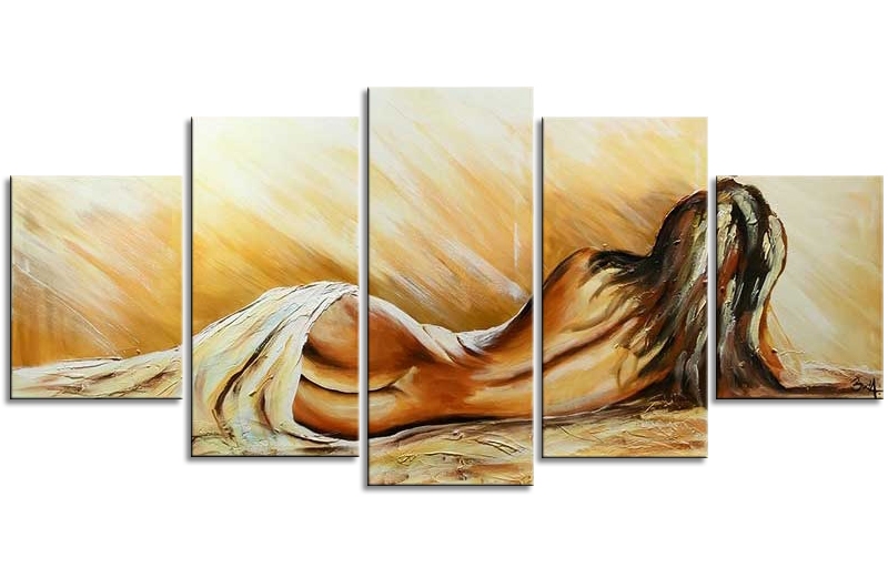 Woman lying on her side