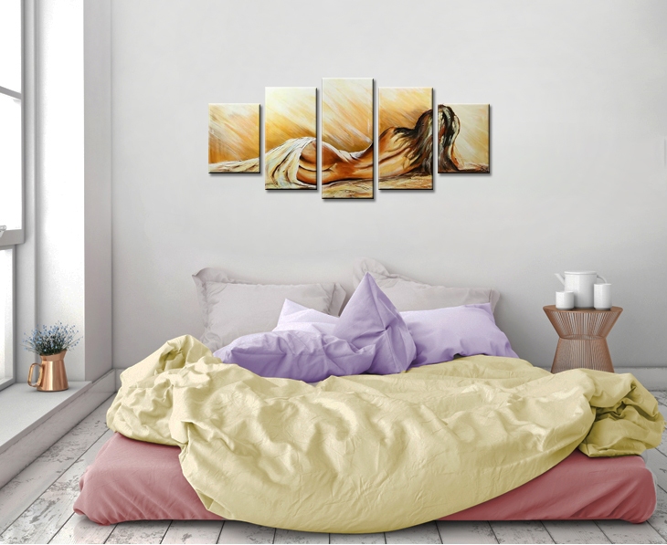 Woman lying on her side